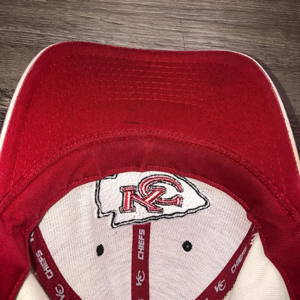 Vintage NFL Kansas City‎ Chiefs LOGO Strapback Hat 90s Reebok NFL Wool Blend Red